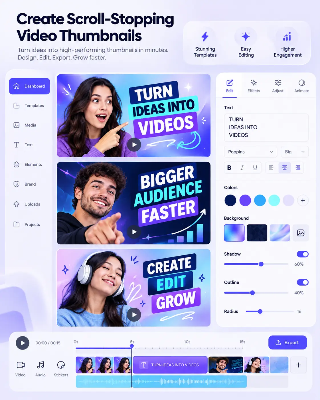 Video thumbnail editor